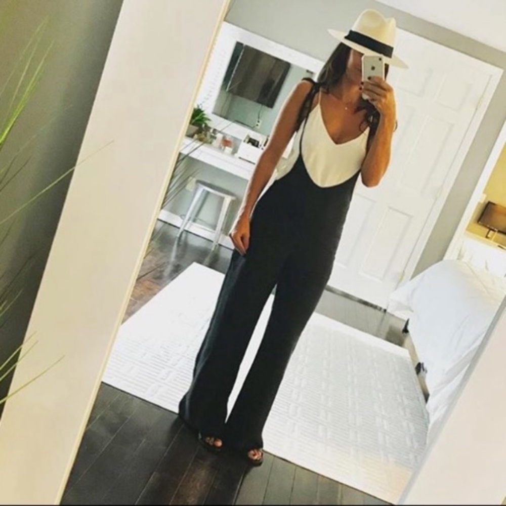 Wild Honey Tie Shoulder Overalls Jumpsuit